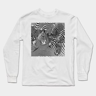 Zebra Stripes Abstract Long Sleeve T-Shirt